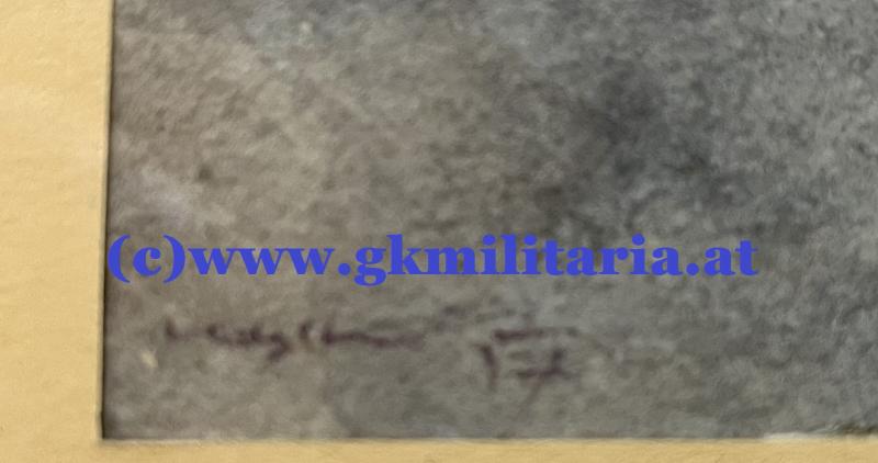 Aquarell Lt. Wessely k.u.k. Telegraphentruppe 1917 !!