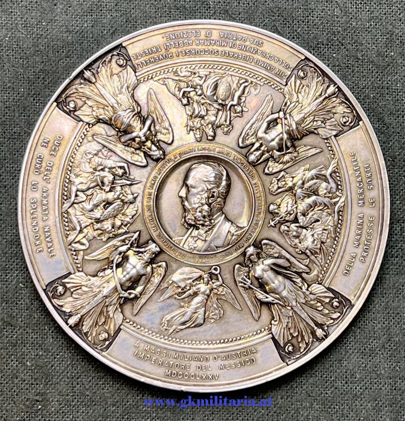 Medaille Erzherzog Maximilian Kaiser von Mexico - SILBER! - SEHR SELTEN!
