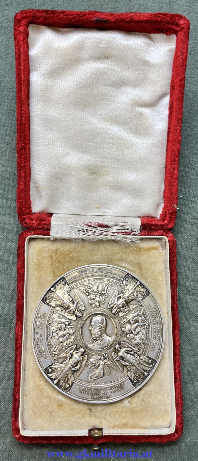 Medaille Erzherzog Maximilian Kaiser von Mexico - SILBER! - SEHR SELTEN!