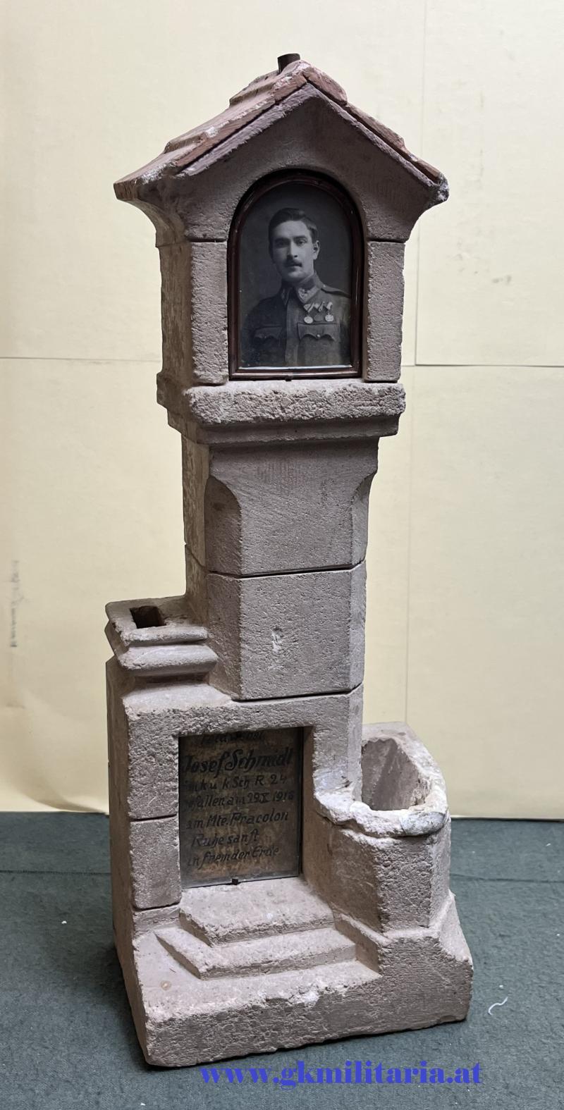 Bildstock/Materl für k.u.k. Uoffz. Schützen-Regiment Nr.24 - Monte Pracolon!