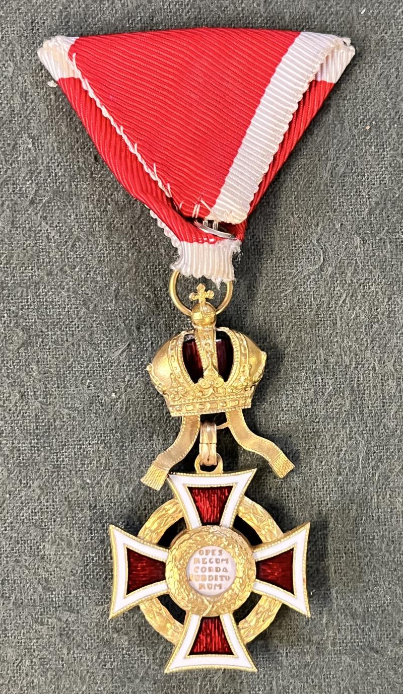 k.u.k. Leopoldorden Ritterkreuz mit KD niedrigen Grades - SAMMLERANFERTIGUNG!