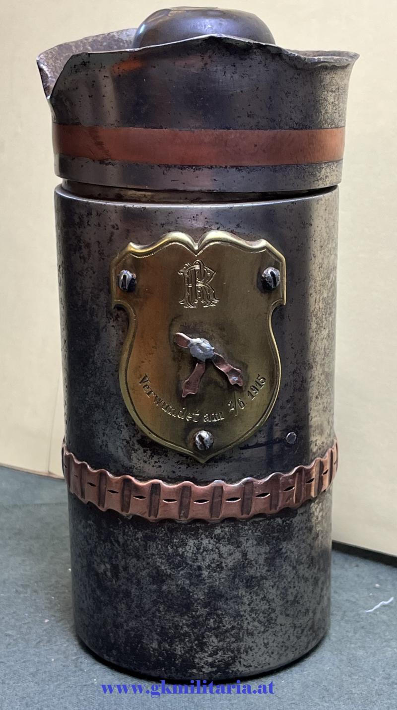k.u.k. Biekrug - Frontfertigung I.WK - aus Granaten 1916!!