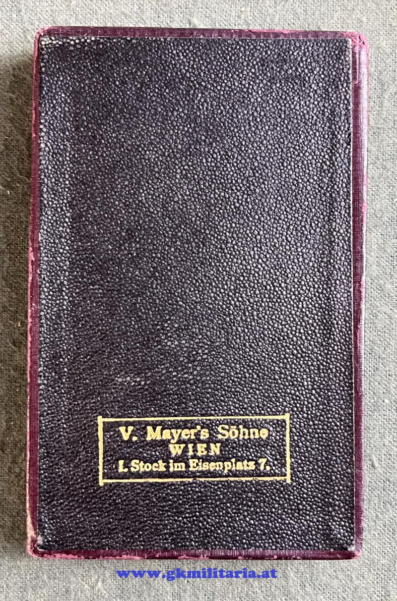 k.u.k. Militärverdienstkreuz III. Klasse KD mit Schwertern im Karton-Etui - Mayer, Wien - Selten!