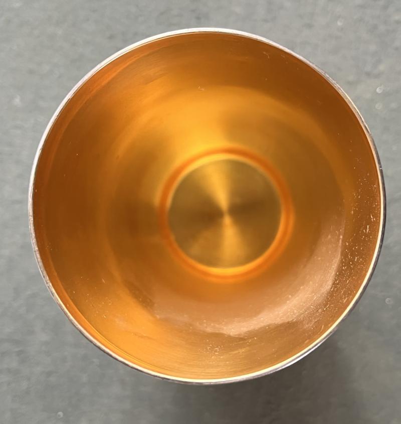 k.u.k. großer Kriegsbecher 1914/15 im Original-Etui - Variante mit Widmung Weihnachten 1915!