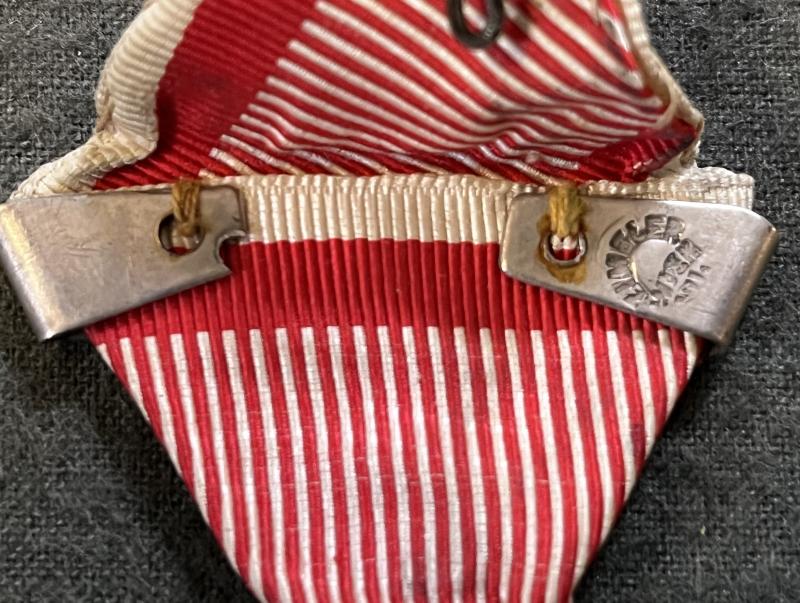 k.u.k. Bronzene Tapferkeitsmedaille Kaiser Franz Josef mit Wiederholungsspange - Zimbler gestempelt!