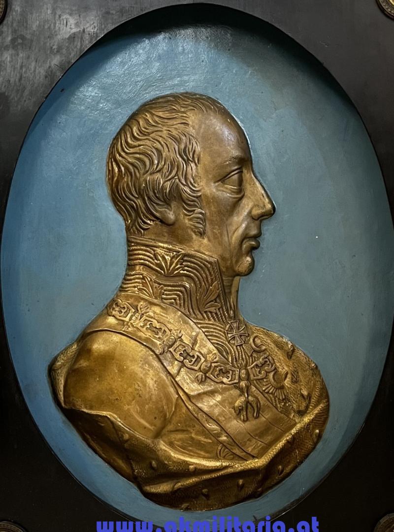 Gipsrelief Kaiser Franz II. HRR (I. von Österreich) um 1810 - Selten!