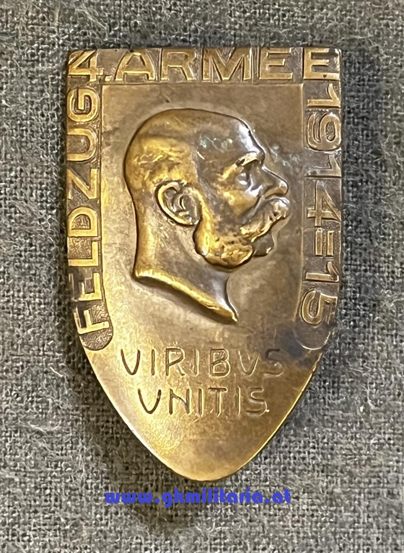 k.u.k. Kappenabzeichen Feldzug 4. Armee 1914/15
