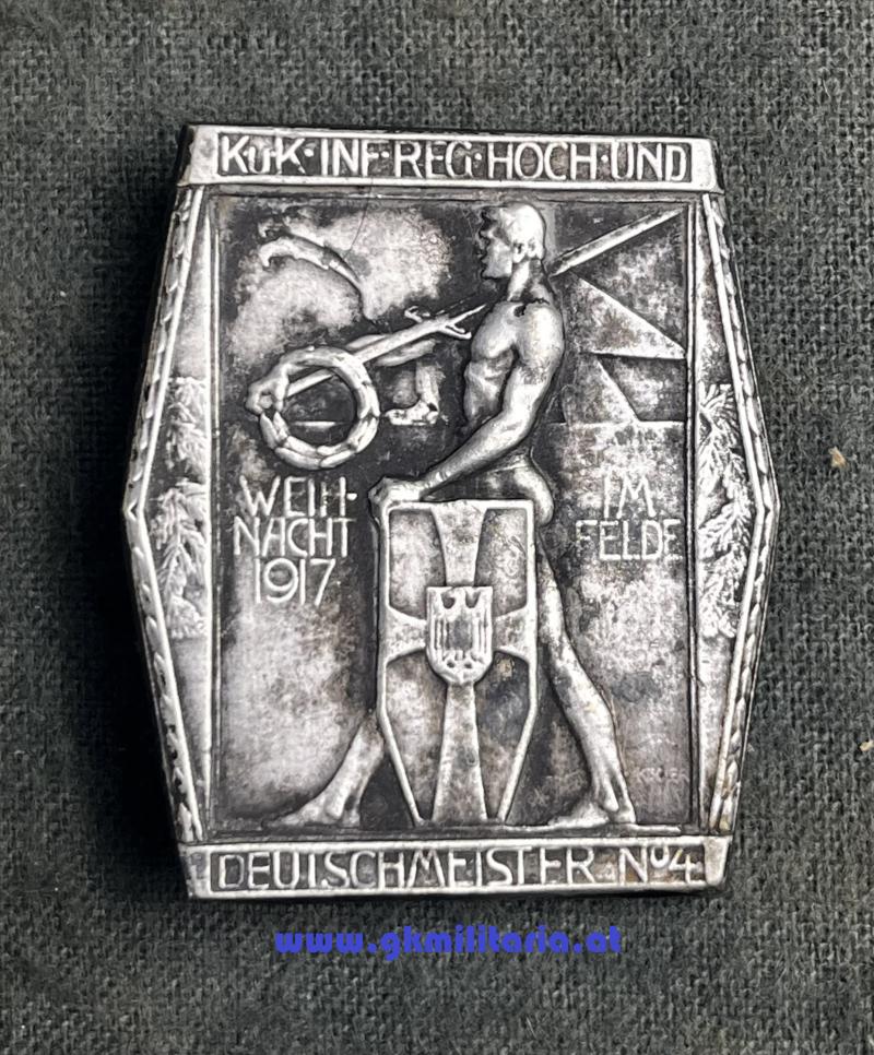 Kappenabzeichen k.u.k. Infanterie-Regiment Nr. 4 Hoch & Deutschmeister