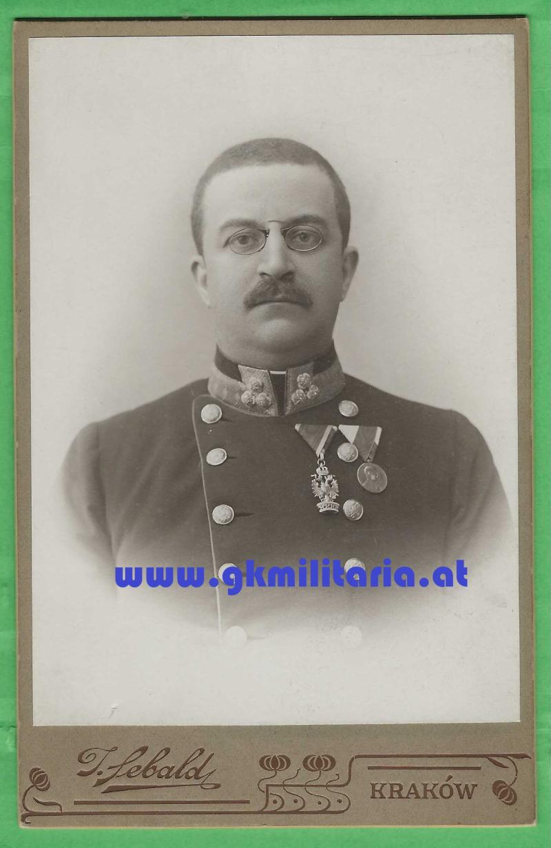 Portrait k.u.k. hoher Beamter mit Top Orden - KAB-Foto Krakau!