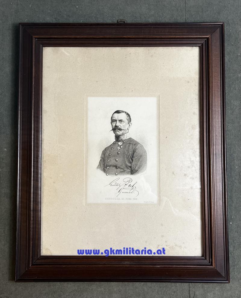 Portrait General Ludwig von Pulz Ritter des Militär-Maria-Theresien-Ordens!