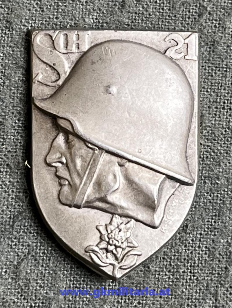 k.u.k. Kappenabzeichen Schützen-Regiment Nr. 21