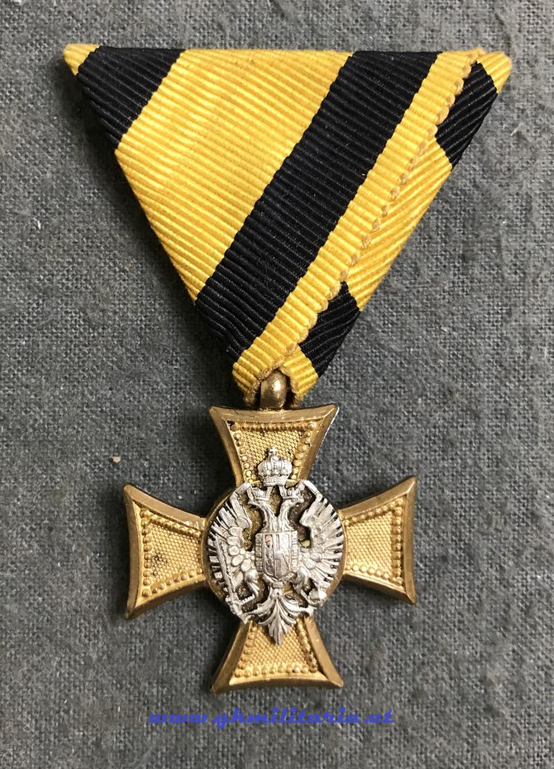 k.u.k. Militärdienstzeichen f. Offiziere 1. Klasse 25 - Variante Perlmutt!