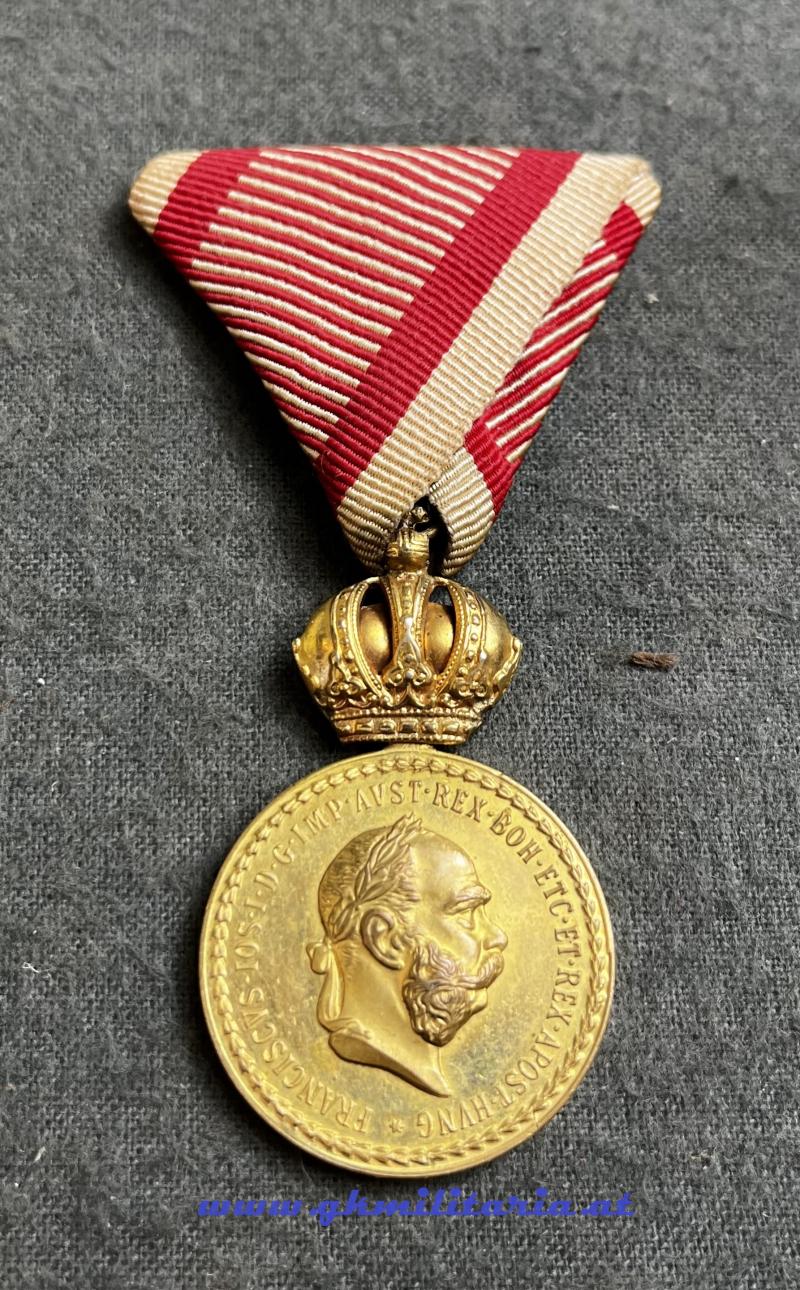 k.u.k. Bronzene Militärverdienstmedaille im Etui - MINT!!