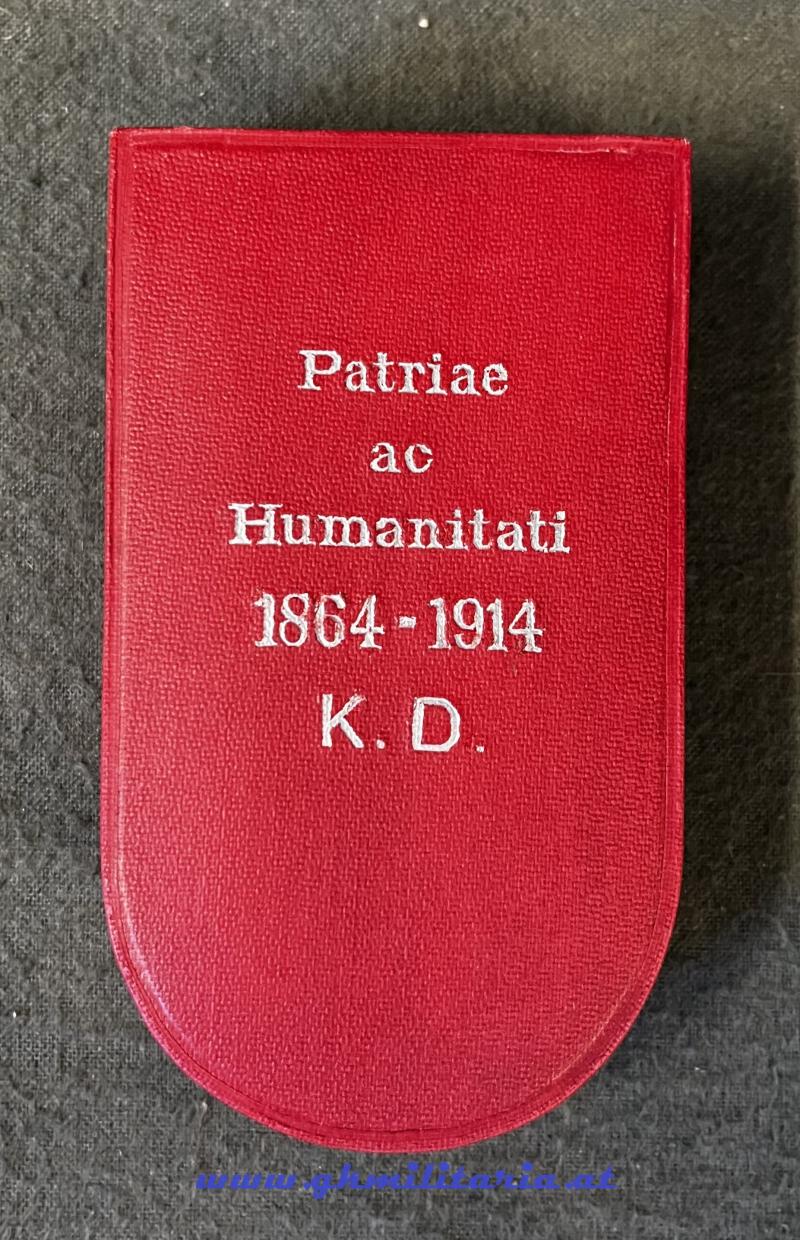 k.u.k. Etui - Ehrenzeichen Rotes Kreuz 2. Klasse mit KD - TOP!