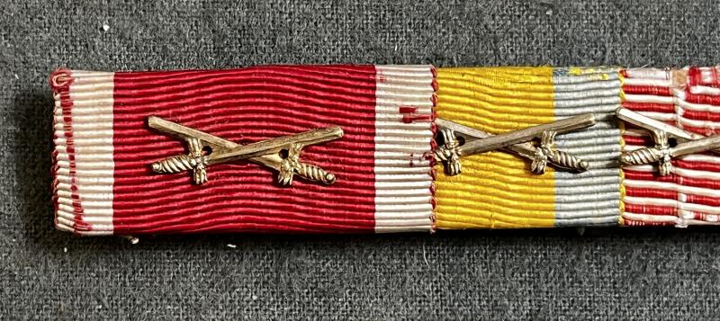 k.u.k. 5-teilige Bandspange Offizier - Leopoldorden - Eiserne Krone!!