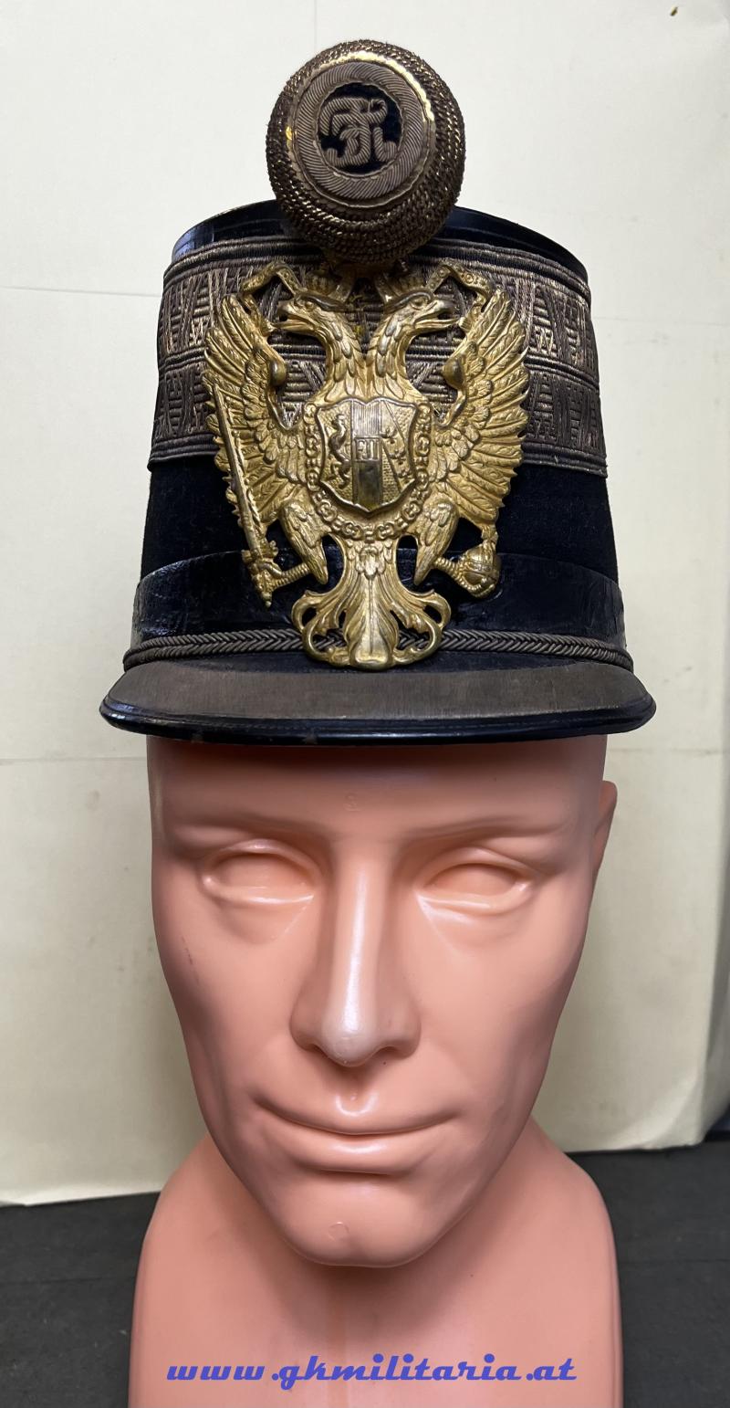 k.u.k. Tschako - Infanterie - Hauptmann! - ZIMBLER, WIEN!