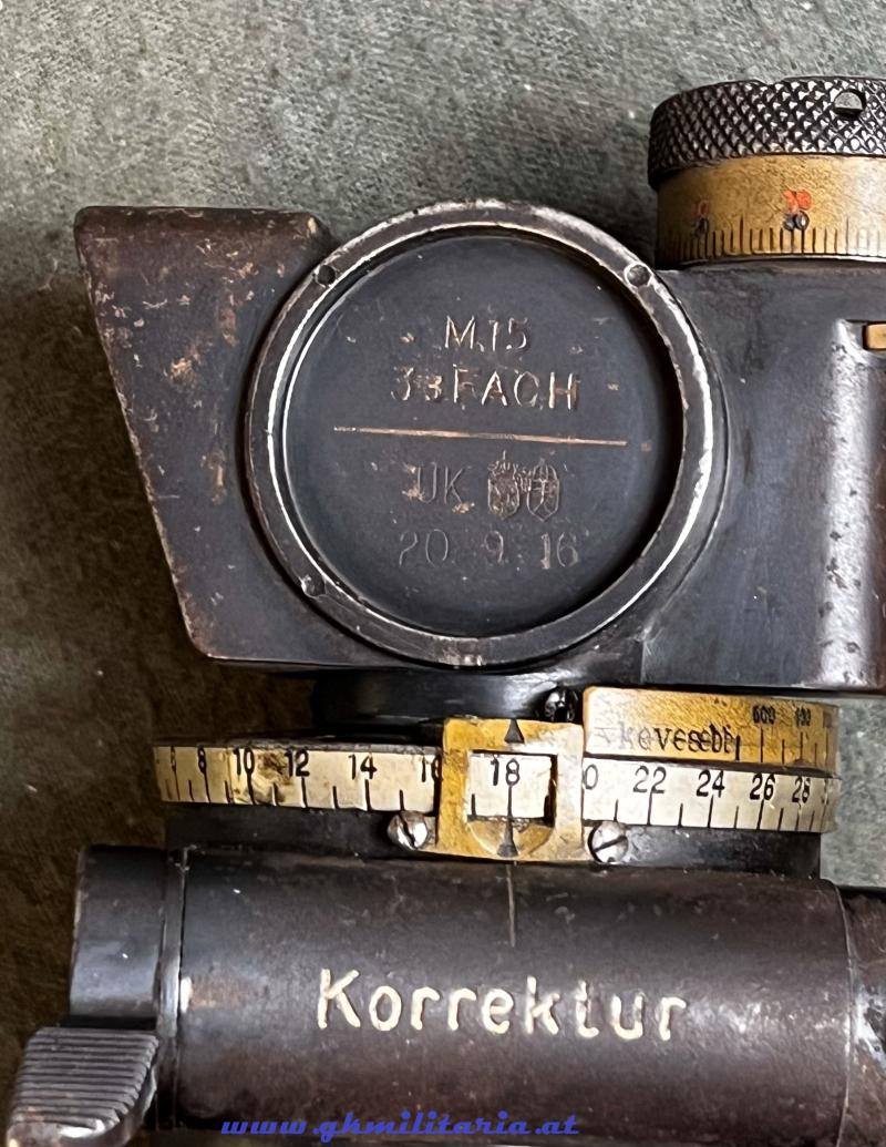 k.u.k. Richtgerät M15 Gebirgskanone - Optik - Visier!!