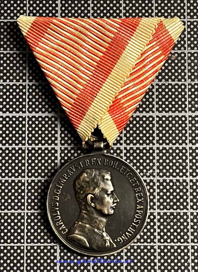 k.u.k. Silberne Tapferkeitsmedaille Kaiser Karl I. 2. Klasse - TOP PATINA!