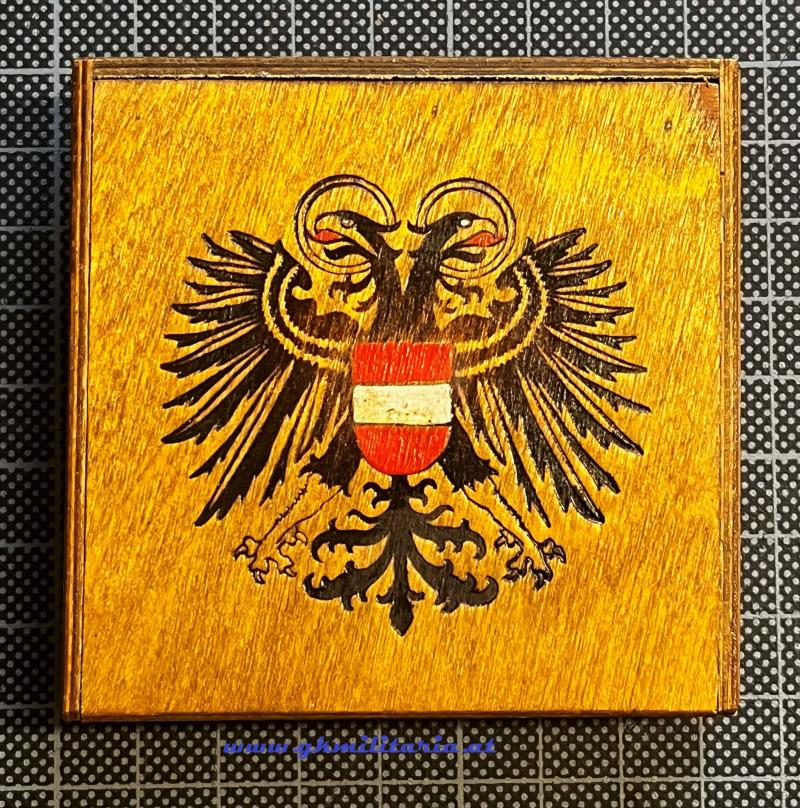 Zigarettentabatiere Bundesstaat 1. Republik - Holz!