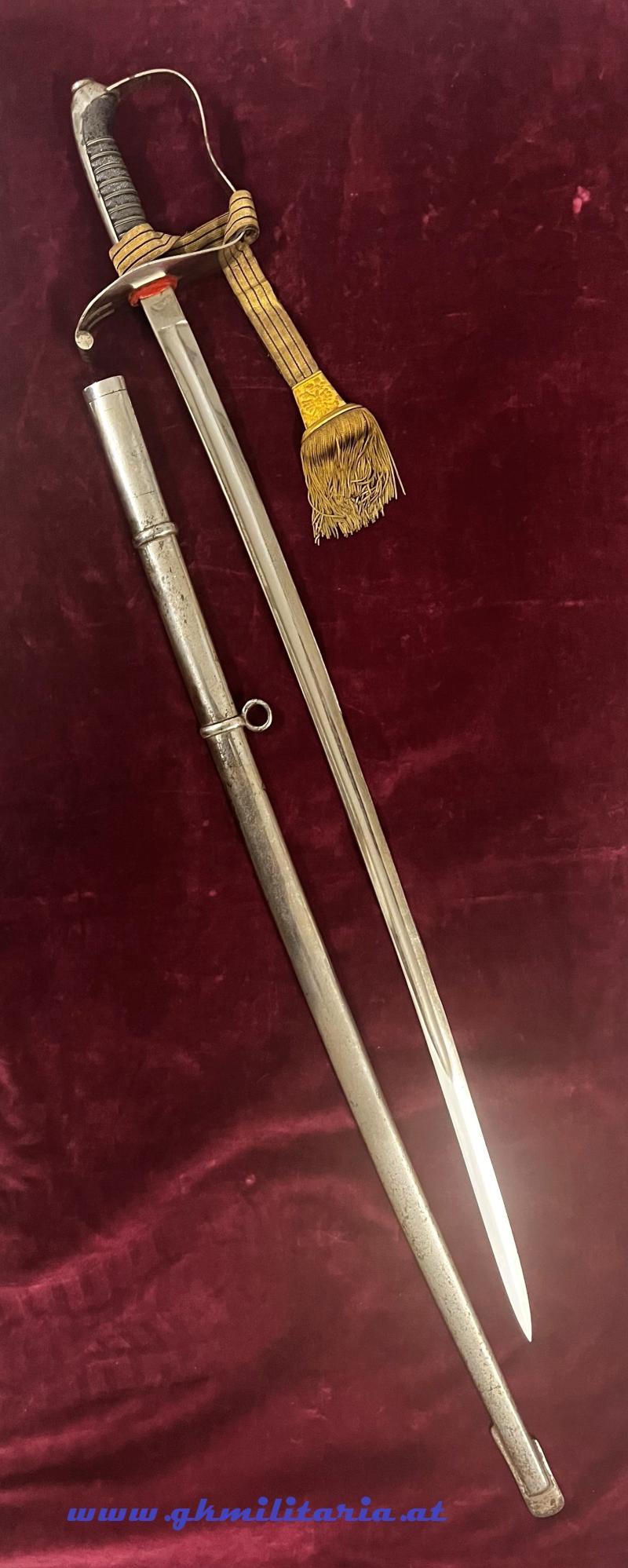 k.u.k. Infanterie-Offizierssäbel M1861 - mit Ketterlportepee Kaiser FJ I. !!