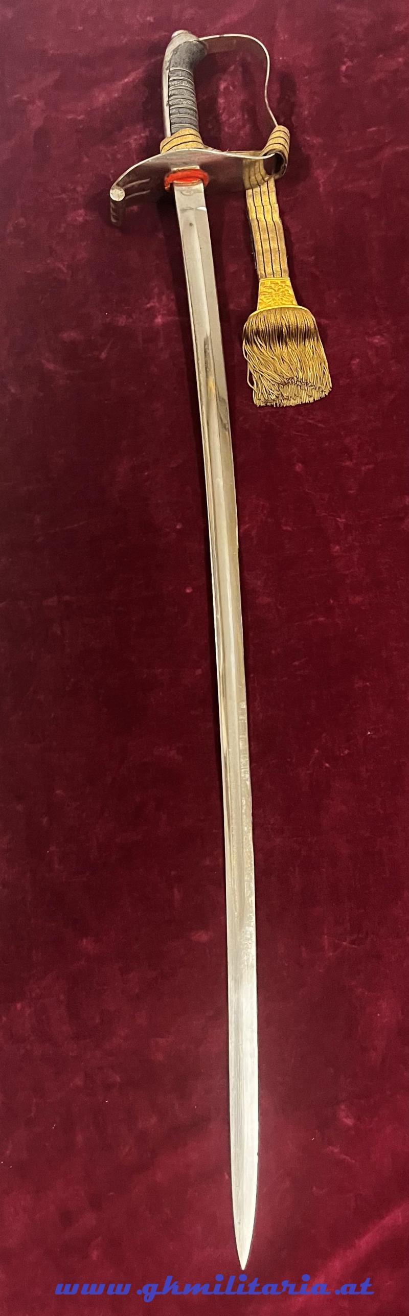 k.u.k. Infanterie-Offizierssäbel M1861 - mit Ketterlportepee Kaiser FJ I. !!