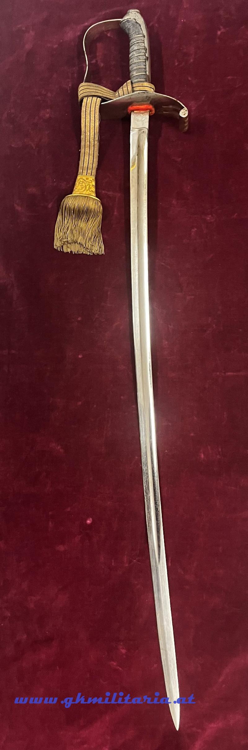 k.u.k. Infanterie-Offizierssäbel M1861 - mit Ketterlportepee Kaiser FJ I. !!