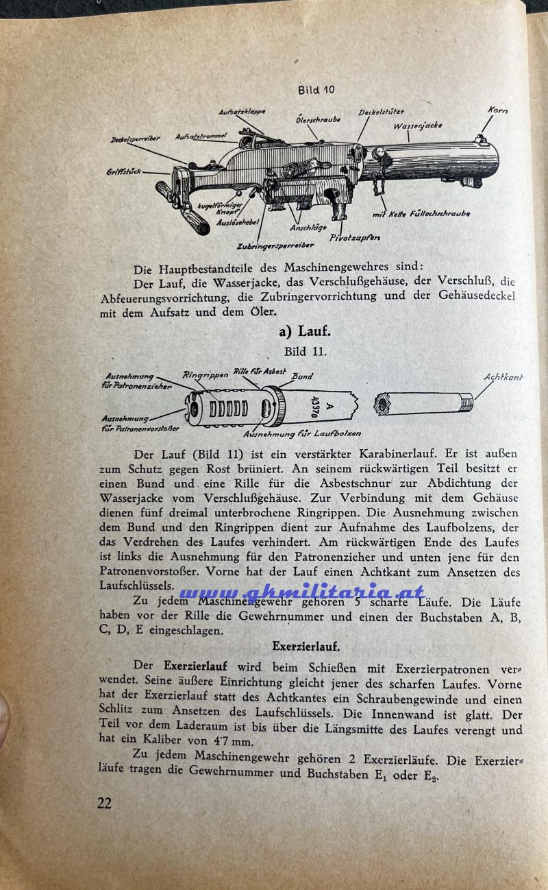 Nachschlagbehelf 8mm M07/12 schweres Maschinengewehr Schwarzlose - Ausgabe 1936 - 1. Republik!
