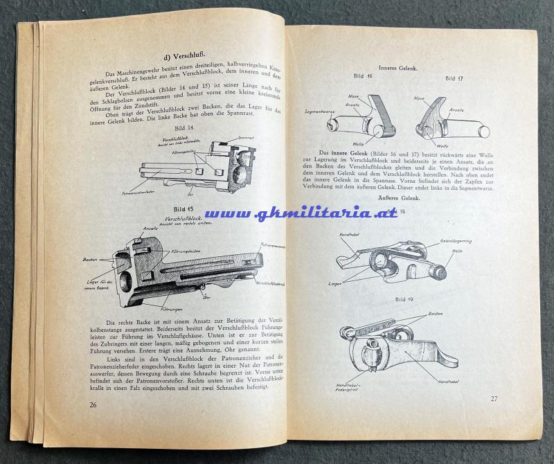 Nachschlagbehelf 8mm M07/12 schweres Maschinengewehr Schwarzlose - Ausgabe 1936 - 1. Republik!