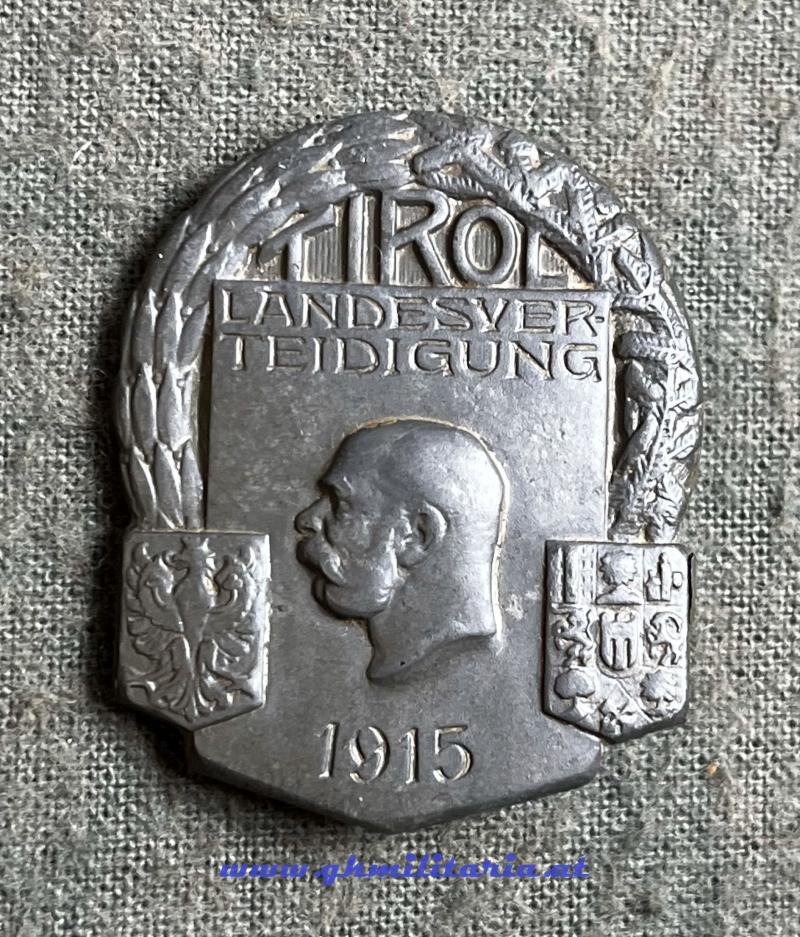 k.u.k. Kappenabzeichen Landesverteidigung 1915 TIROL!