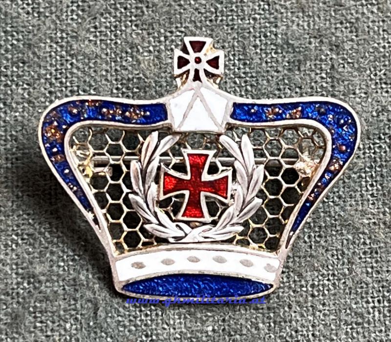 k.u.k. Patriotisches Abzeichen - Krone - Prachtabzeichen!