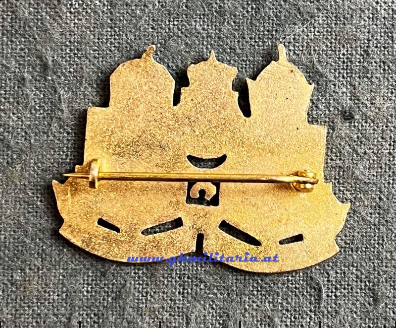 k.u.k. Patriotisches Abzeichen -. Doppel-Wappen m. Goldenen Vlies - Prachtabzeichen!