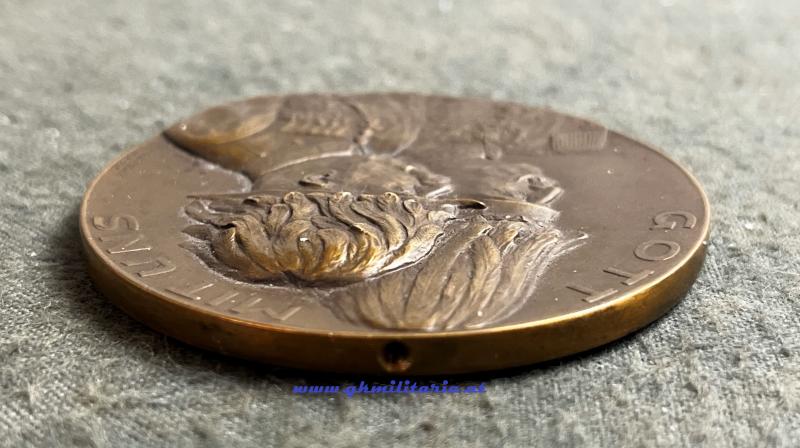 k.u.k. Medaille Gott mit uns! - Kaiser Franz Josef I./Kaiser Wilhelm II. - VIRIBUS UNITIS 1914-1915!