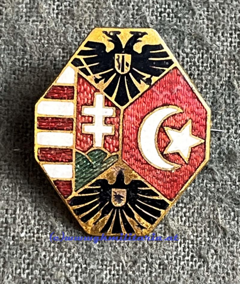 Patriotisches Abzeichen - Viererbund - mit osmanischem Reich Türkei!