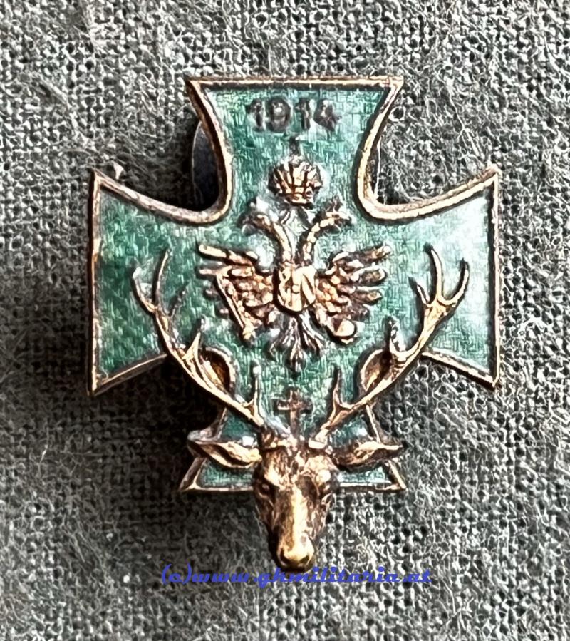k.u.k. Patriotisches Abzeichen St. Hubertus Kriegskreuz 1914!