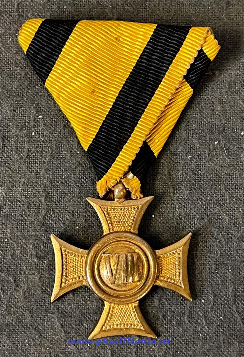 k.u.k. Militärdienstzeichen für VIII Jahre für Mannschaften und Unteroffiziere! Selten!