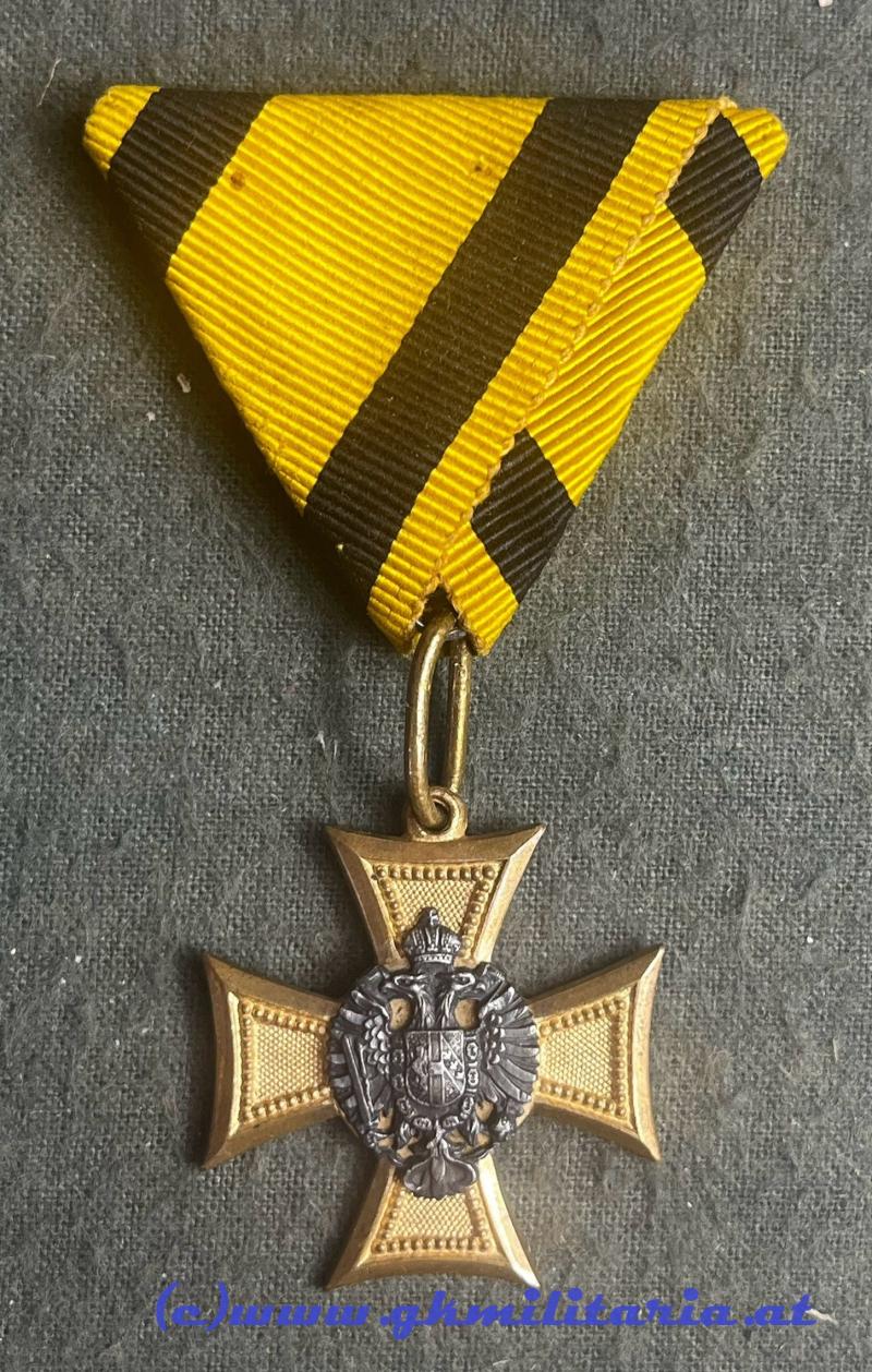 k.u.k. Militärdienstzeichen f. Offiziere 1. Klasse 25 Jahre - 1. Ausgabe bis 1867! - TOP!